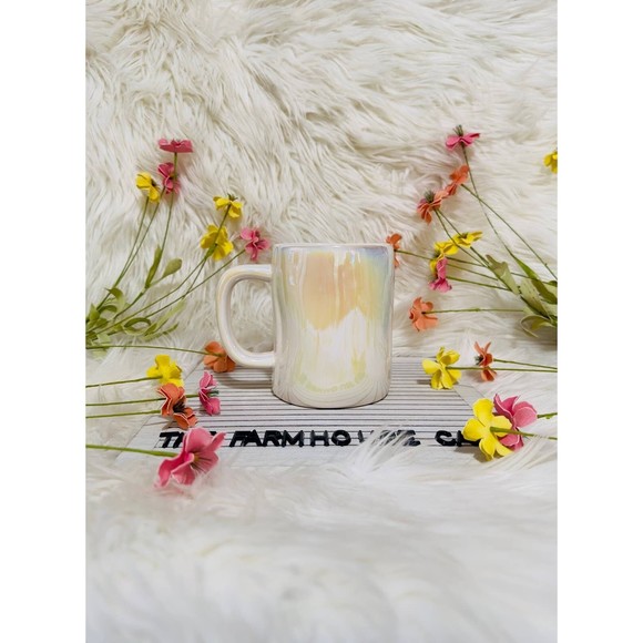 Rae Dunn Easter Spring Iridescent Bunny Kisses Ceramic Coffee Mug Home Decor - Picture 6 of 7